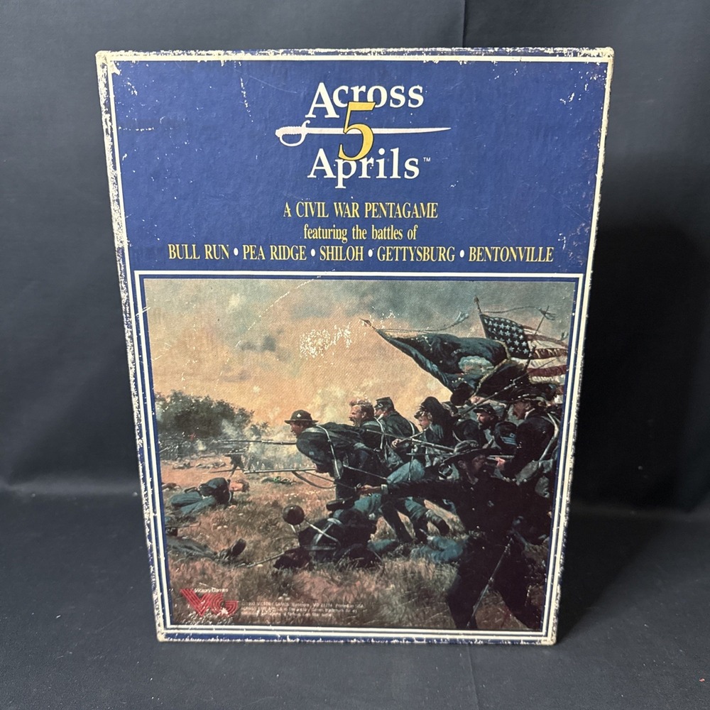 Across 5 Aprils Wargame board Game Victory Games 1992 COMPLETE 75% UNPUNCHED